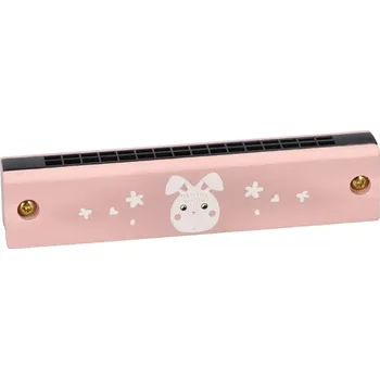 Hudební nástroj pro děti Adam Toys foukací harmonika Králíček růžová