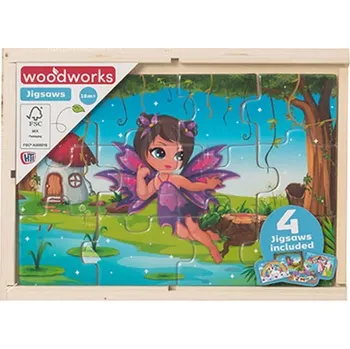 Puzzle Matyska Víly a jednorožci 4x12 dílků