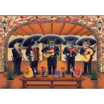 Puzzle Art Puzzle kočičí flamenco skupina 500 dílků