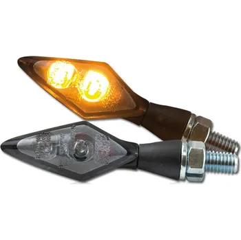 Osvětlení pro motocykl HSM LED blinkry Spark na motorku, tónované sklo, černé, M8