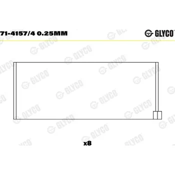 Ojnice Ojniční ložisko GLYCO 71-4157/4 0.25mm