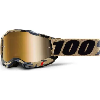 Motocyklové brýle 100percent 100% MX brýle ACCURI 2 brýle Tarmac, True zlaté plexi