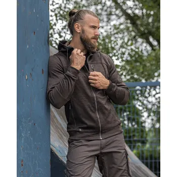 Pánská mikina Mikina ARDON®3DBreathe hnědá melange S hnědé odstíny 2XL