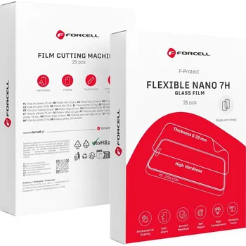 FORCELL F-PROTECT FLEXIBLE NANO 7H hybridní nanoskleněná fólie pro inteligentní řezací stroj 196x125mm (25 ks/sada)