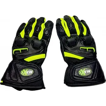 Moto rukavice MAXX AT 4203 letní rukavice černé žluté, XS