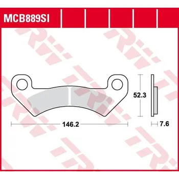 Brzdový komplet TRW MCB889SI offroad sintrované brzdové destičky na motorku
