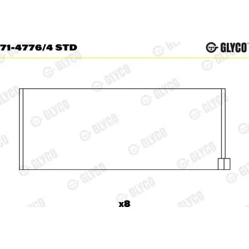 Ojnice Ojniční ložisko GLYCO 71-4776/4 STD