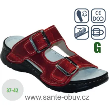 Dámská zdravotní obuv SANTÉ D/10/38/CP ROSSO pantofel vel.37-42, --- - 40