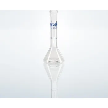 Hirschmann Laborgeräte Odměrná baňka s PE uzávěrem a zábrusem, trapézový tvar, čiré sklo, třída A Varianta: NZ-7/16, Objem: 1 ml