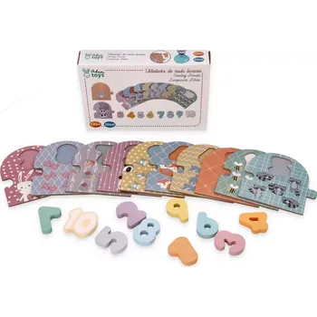 Dřevěná hračka Adam Toys naučné dřevěnné puzzle počítání
