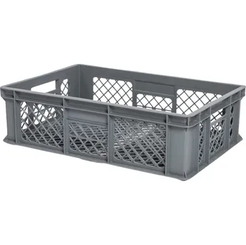B2B Partner Plastová přepravka děrovaná, 600 x 400 x 170 mm