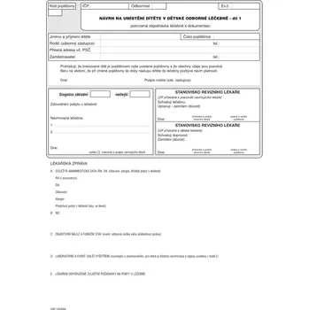 Tiskopis DITIS Návrh na umístění dítěte v odbor. léčebně (složka)