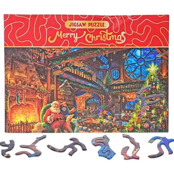 Puzzle Puzzle Merry Christmas – u Santy doma, 468 dílků