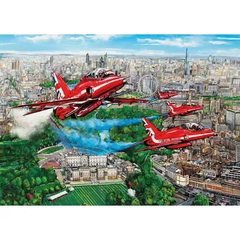 Puzzle GIBSONS Red Arrows nad Londýnem 1000 dílků