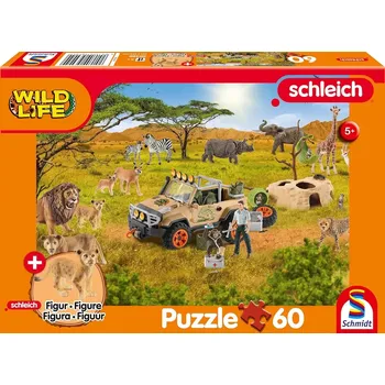 Puzzle Schmidt puzzle Schleich v savaně 60 dílků + figurka SCHLEICH