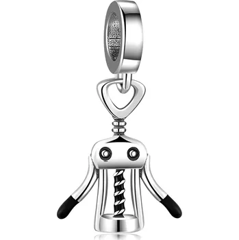 Přívěsek 4U Stříbrný přívěsek korálek vývrtka