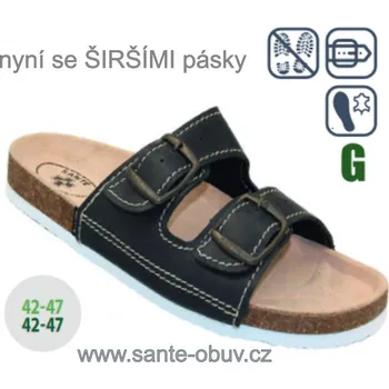 Dámská zdravotní obuv SANTÉ D/22N/60/BP ČERNÁ zdravotní pantofel vel.42-47, --- - 45