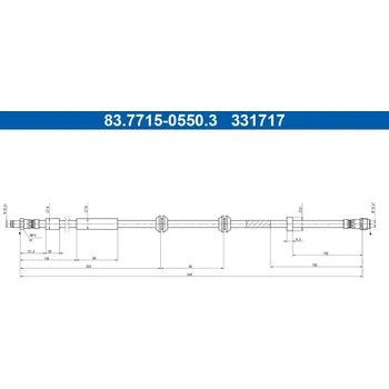 Brzdová hadice Brzdová hadice ATE 83.7715-0550.3
