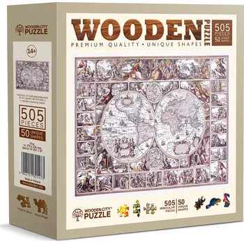 Puzzle Dřevěné puzzle WOODEN CITY Mapa doby objevů 505 dílků