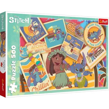 Puzzle TREFL Lilo&Stitch Razítka 500 dílků