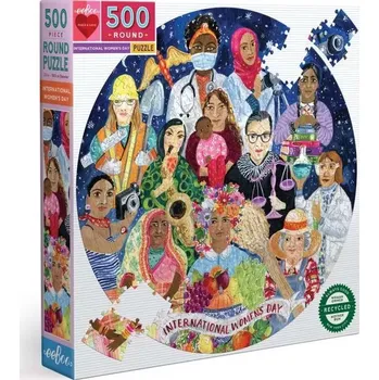 Puzzle Kulaté puzzle Mezinárodní den žen 500 dílků EEBOO