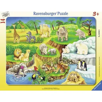 Puzzle Ravensburger ZOO rámové 14 dílků