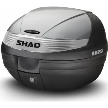 Motodoplněk Shad Vrchní kufr na motorku s barevným krytem SH29 stříbrná