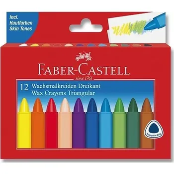 Kresba Voskovky trojboké 12 ks FABER-CASTELL