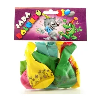 Balónek balónky barevné s potiskem sada mix barev