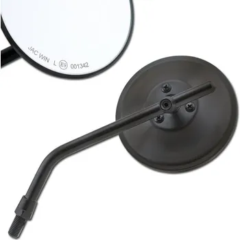 Zrcátko pro motocykl HSM Univerzální zrcátko CUSTOM, černé, kulaté O 100 mm, 1 x M10-R, levé pravé, homologované