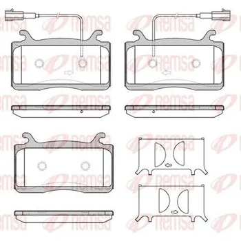 Brzdová destička Sada brzdových destiček, kotoučová brzda REMSA 1759.22