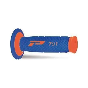 PROGRIP gripy PG791 OFF ROAD (22+25mm, délka 115mm) barva oranžová fluo/modrá (dvoudílné)