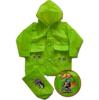 Pláštěnka Pidilidi Dětská pláštěnka PL01 Krtek zelená Velikost pláštěnek: 6 let