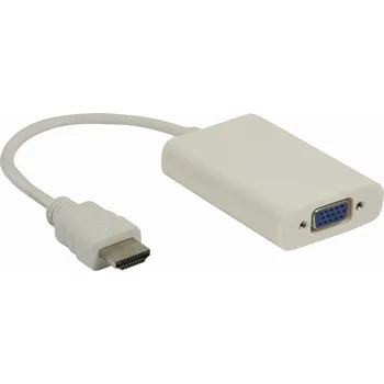 Video kabel Nedis Kabel HDMI – VGA | HDMI Konektor - VGA Zásuvka | 0,2 m | Bílá barva