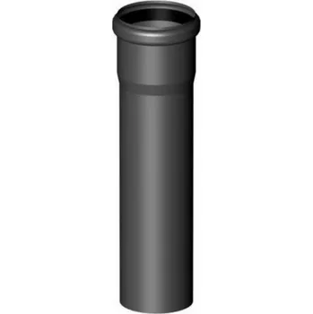 Kouřovod Almeva STARR Trubka s hrdlem 0,5m DN60 UV stabilní černá7630005898062