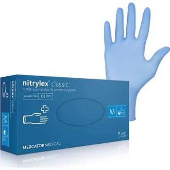 Vyšetřovací rukavice Mercator Medical NITRYLEX Classic (modré) Velikost: XL (200 ks)