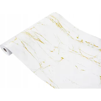Tapeta PVC fólie šíře 67,5 cm, délka na metry – vzor bílý mramor, renovace nábytku