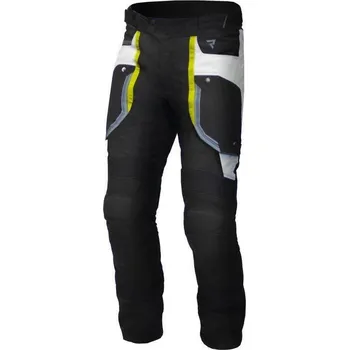 Moto kalhoty Moto kalhoty Rebelhorn Borg, šedé černé fluo textilní kalhoty, velikost XS