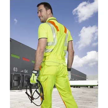 montérky Reflexní kalhoty s laclem ARDON®SIGNAL - Regular / žluté odstíny / 58 / XL / žlutá