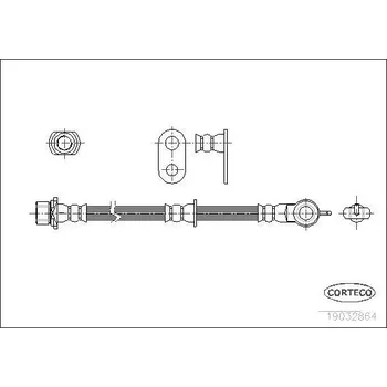 Brzdová hadice Brzdová hadice CORTECO 19032864