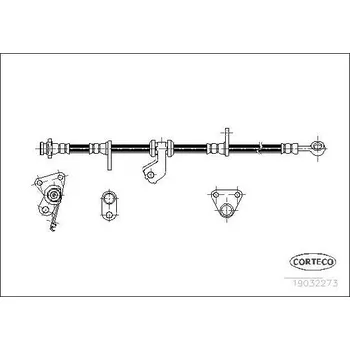 Brzdová hadice Brzdová hadice CORTECO 19032273