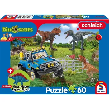 Puzzle Puzzle SCHMIDT SCHLEICH prehistoričtí obři, 60 dílků + figurka