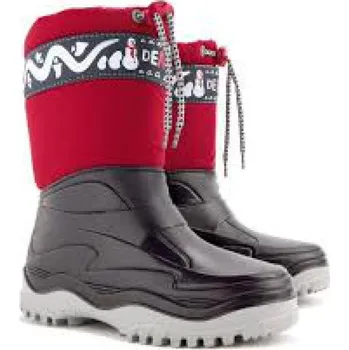 Pánská zimní obuv DEMAR dětské sněhule FROST A 0376 červené vel.24-35, červená - 32-33