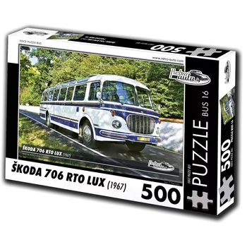 Puzzle Puzzle RETRO-AUTA Škoda 706 RTO LUX autobus 500 dílků
