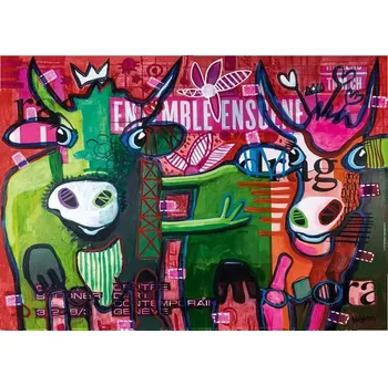 HEYE Pruhované krávy 1000 dílků