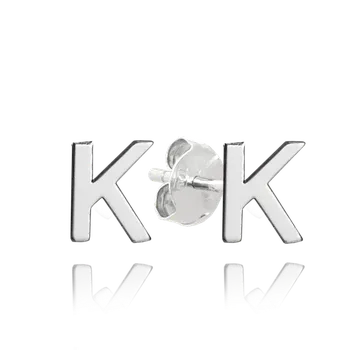 Náušnice Minet Stars Stříbrné náušnice písmeno K
