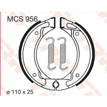 Brzdová čelist TRW MCS956 brzdové pakny čelisti na motorku