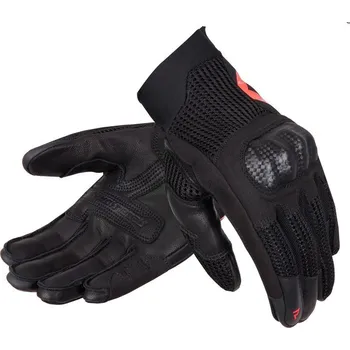 Moto rukavice REBELHORN GAP III dámské černé/fluo červené kožené rukavice, DXS