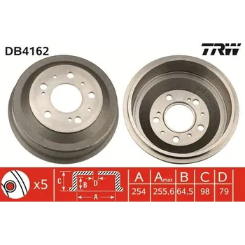 Brzdový buben Brzdový buben TRW DB4162