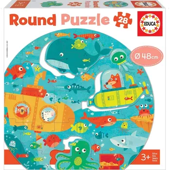 Puzzle Educa kulaté puzzle Hlubiny moře 28 dílků